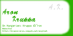 aron kruppa business card